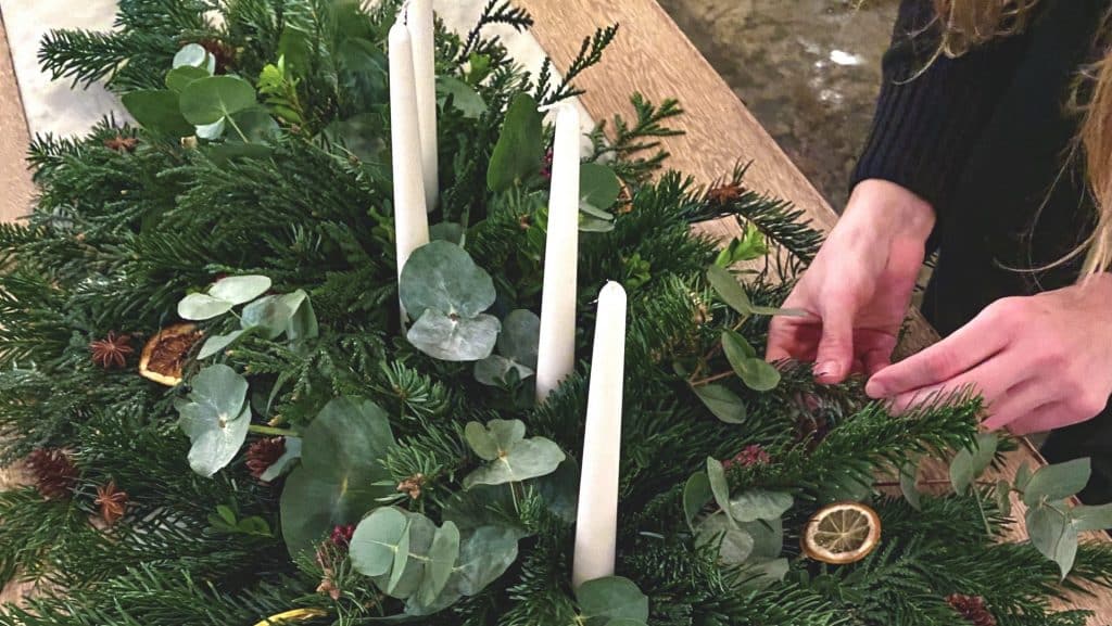 decoración navideña hecha a mano