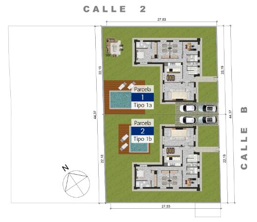Plano de una de las parcelas del Residencial ‘Fuentes Claras’ en Cubas de la Sagra de Casa Desenchufada.