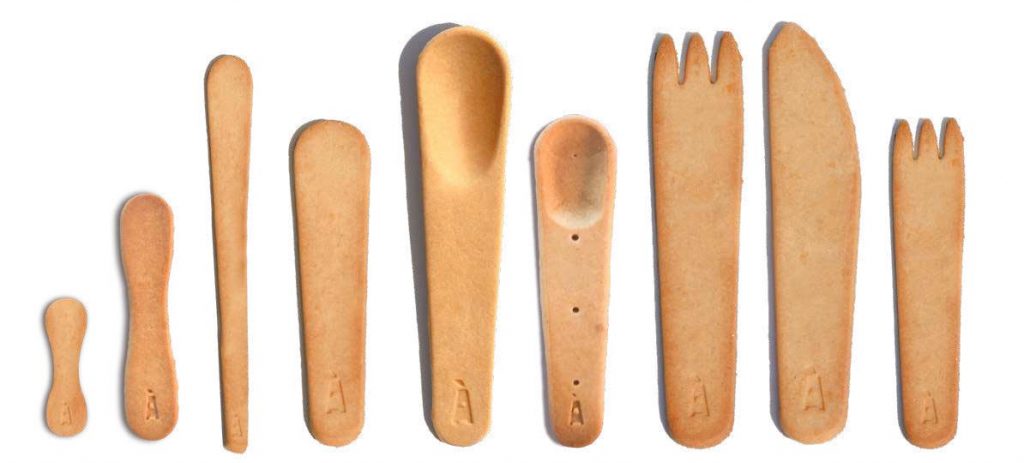 Cubiertos comestibles de harina de arroz de 'Voilà'