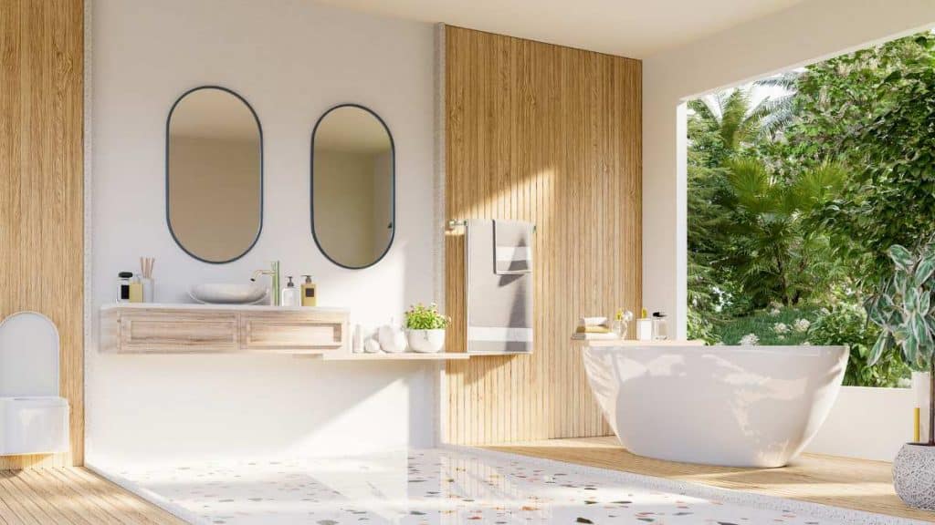 Baños con decoración natural