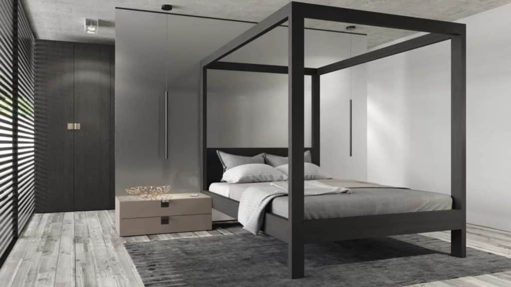 Dormitorio personalizado Grupo Index Madrid decoracion e interiorismo proveedor jotajotape cama con dosel