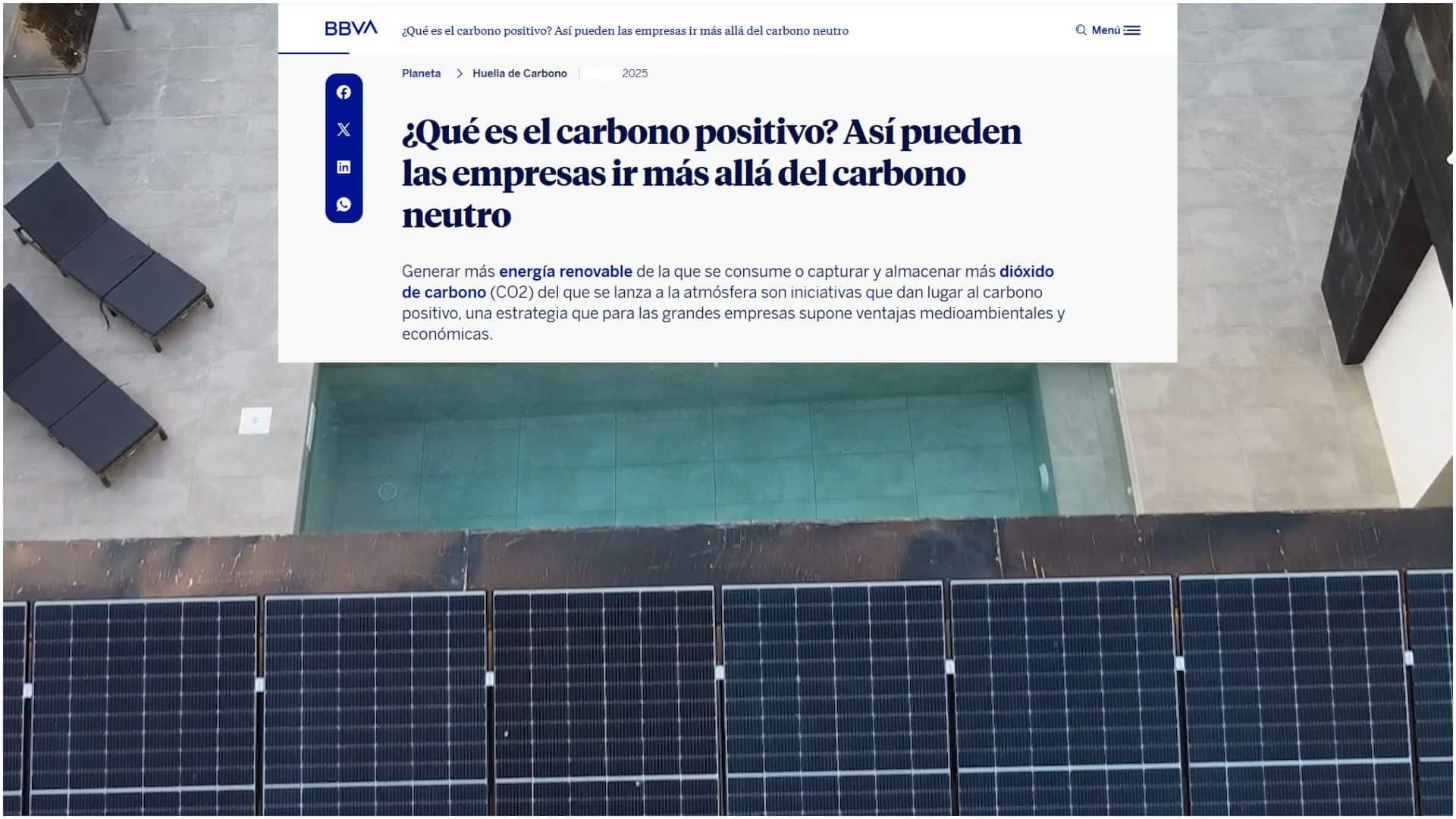 Lee más sobre el artículo Tu Casa Geosolar® de Carbono Positivo en el blog de sostenibilidad de BBVA
