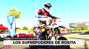 Rosita “un prodigio de las motos” en Telemadrid con el apoyo de Index